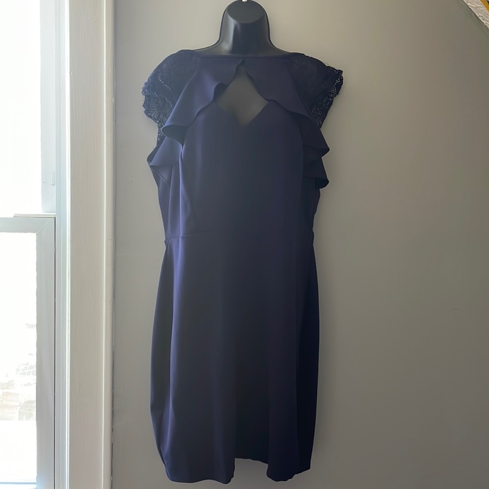 Lace Shoulder Cocktail Dress